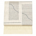 Vintage Japanese Obi | Summer Sha-re Fukuro Obi | Cream Silk Sha | Stripe Pattern | Formal | Sustainable | ss0542b