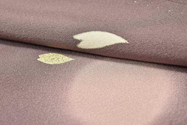 Vintage Japanese Kimono | Komon | Purple Silk | Circle Sakura Pattern | Tango Chirimen | Petite Size S | Sustainable | ss0583b