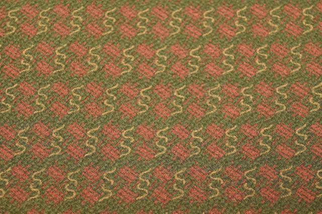Vintage Japanese Kimono | Komon | Brown Silk Crepe | Geometric Pattern | Petite Size M | Sustainable | ss0593b