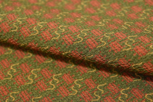 Vintage Japanese Kimono | Komon | Brown Silk Crepe | Geometric Pattern | Petite Size M | Sustainable | ss0593b