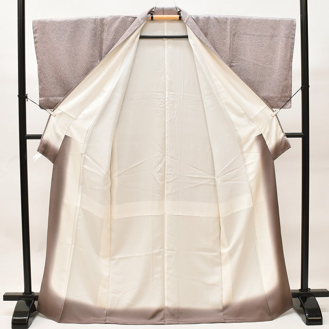 Vintage Japanese Kimono | Komon | Purple Silk Crepe | Tataki-zome Splash | Size M | Sustainable | ss0668b