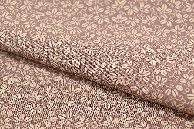 Vintage Japanese Kimono | Edo Komon | Purple Silk Crepe | Hagi Arabesque Pattern | Petite Size S | Sustainable | ss0680b