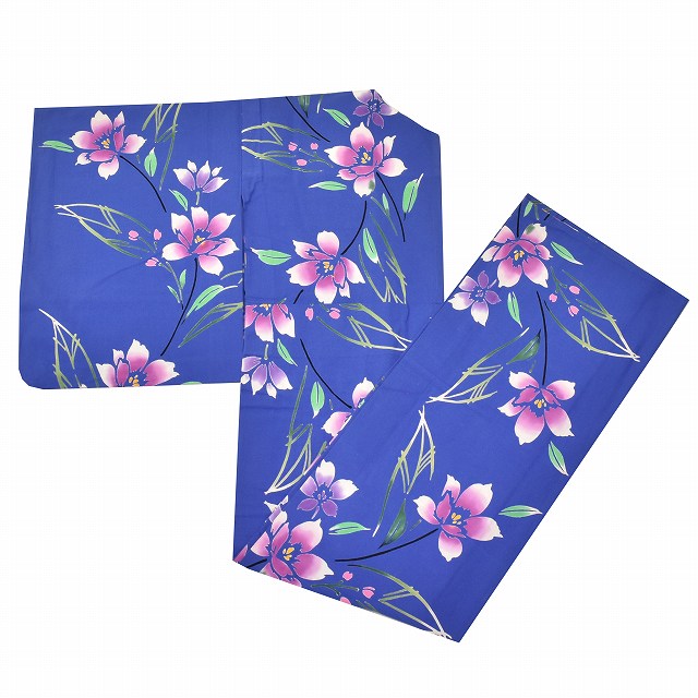 Vintage Japanese Yukata | Women's Yukata | Navy Cotton | Floral | Petite Size SS | Sustainable | ss0690b