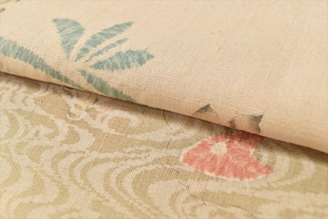 Vintage Japanese Kimono | Yuki Tsumugi | Brown Silk | Stream Botanical | Shibori | Unlined | UNESCO Heritage | Sustainable | ss0709b
