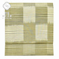 Vintage Japanese Obi | Sha-re Fukuro Obi | Green Silk | Lattice Pattern | Reversible | Excellent | Sustainable | ss0763b