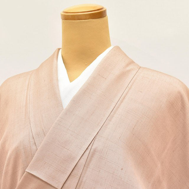 Vintage Japanese Kimono | Tokamachi Tsumugi | Brown Silk | Chrysanthemum Seigaiha Wave | Size L | Sustainable | ss0889b
