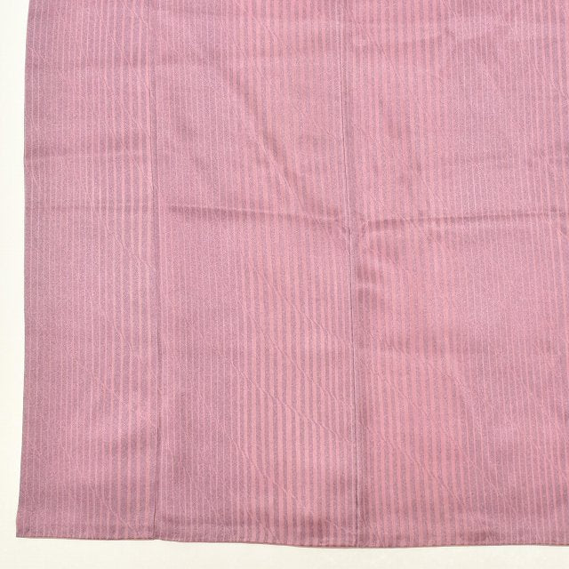 Vintage Japanese Kimono | Komon | Purple Silk | Stripe Pattern | Size L | Sustainable | ss0890b