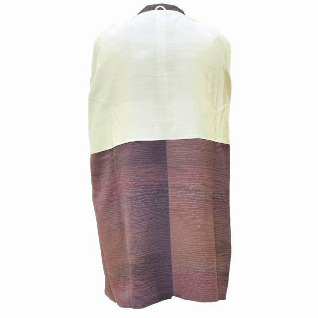 Vintage Japanese Kimono | Michiyuki Coat | Purple Silk | Yokke Stripe | Iwaasa Kouten Artist | Long | Sustainable | ss0936b