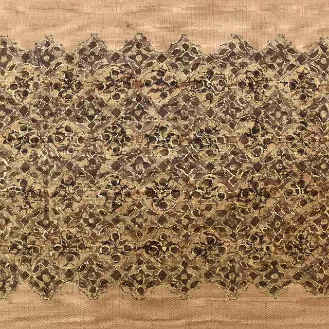Vintage Japanese Obi | Sha-re Fukuro Obi | Brown Silk Tsumugi | Small Floral | Artist Signed | Otaiko | Excellent | Sustainable | ss1106b