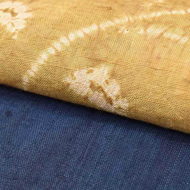 Vintage Japanese Obi | Sha-re Fukuro Obi | Brown Navy Green Silk | Stream Shibori | Six-width | Sustainable | ss1113b