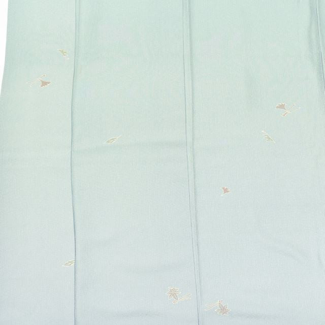 Vintage Japanese Kimono | Komon | Blue Green Silk Crepe | Ginkgo Pattern | Petite Size S | Sustainable | ss1149b