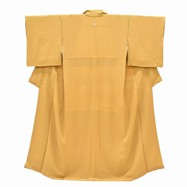 Vintage Japanese Kimono | Iro-Muji | Brown Silk Crepe | One Crest | Petite Size S | Sustainable | ss1213b