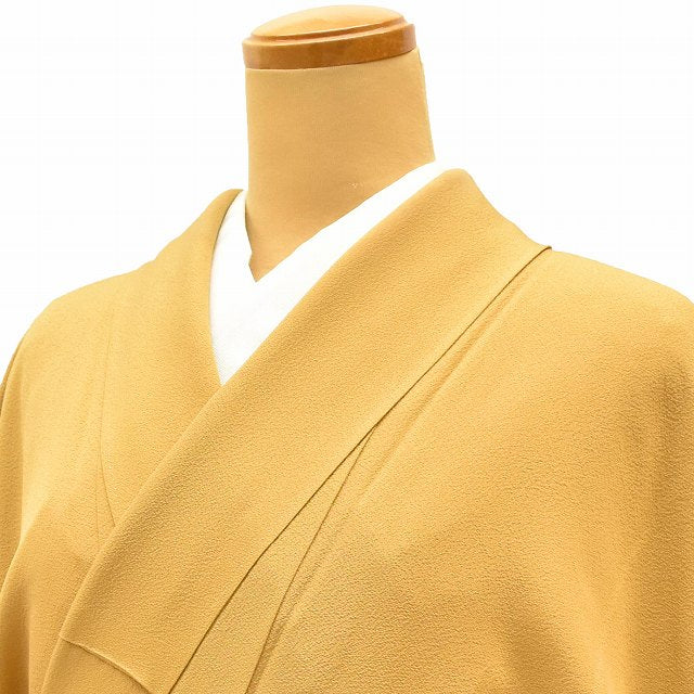 Vintage Japanese Kimono | Iro-Muji | Brown Silk Crepe | One Crest | Petite Size S | Sustainable | ss1213b