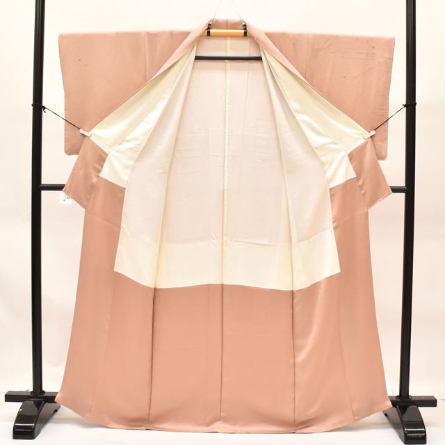 Vintage Japanese Kimono | Komon | Pink Silk Crepe | Small Floral | Yuzen Artist Kakimoto Ichiro | One Crest | Sustainable | ss1214b