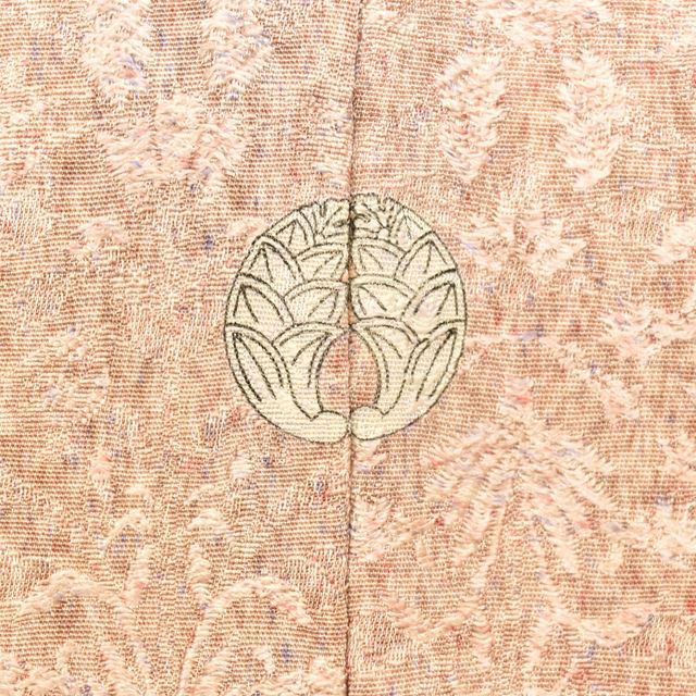 Vintage Japanese Kimono | Iro-Muji | Purple Silk Crepe | Botanical Ground Weave | One Crest | Size M | Sustainable | ss1225b