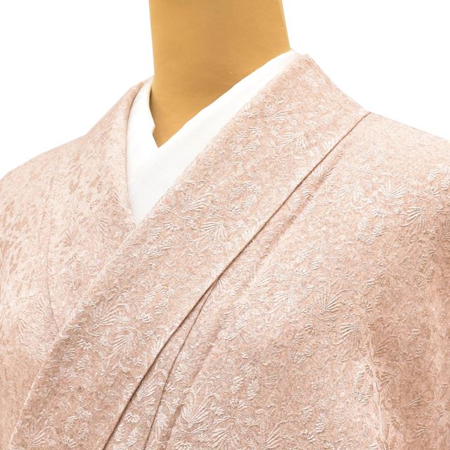 Vintage Japanese Kimono | Iro-Muji | Purple Silk Crepe | Botanical Ground Weave | One Crest | Size M | Sustainable | ss1225b