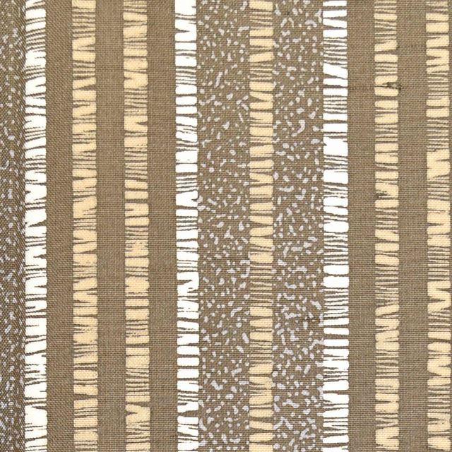 Vintage Japanese Kimono | Shidori Tsumugi | Brown Silk | Stripe | Kyo Yuzen | Traditional Craft Master Koito Satoshi | Sustainable | ss1239b