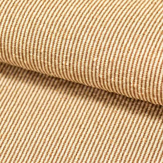 Vintage Japanese Kimono | Edo Komon | Brown Silk Fukure-ori | Masu-suji Stripe | One Crest | Sustainable | ss1257b