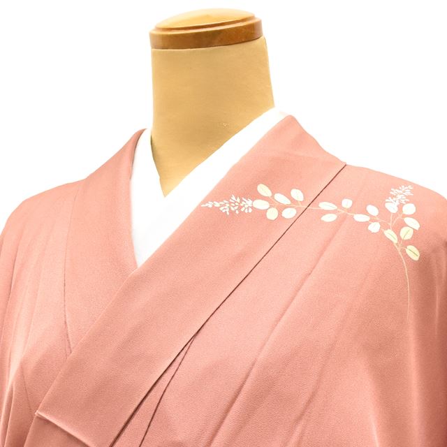 Vintage Japanese Kimono | Houmongi | Brown Silk | Autumn Floral | Yuzen Artist Adachi Kasei | Artist Signed | Sustainable | ss1396b