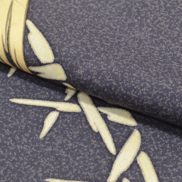 Vintage Japanese Kimono | Summer Dyed Oshima Tsumugi | Gray Silk | Botanical | Certified | Petite Size S | Sustainable | ss1544b