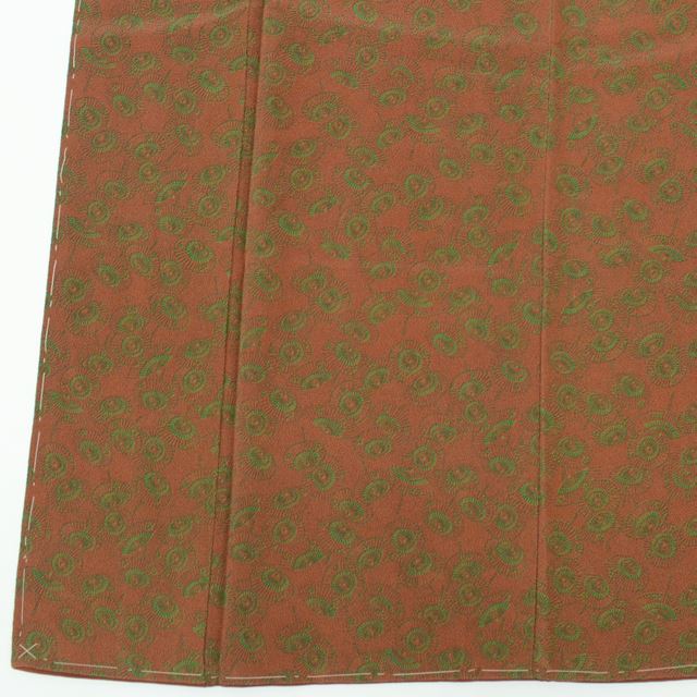 Vintage Japanese Kimono | Komon | Brown Silk Crepe | Umbrella Pattern | Unused | Petite Size S | Sustainable | ss1545b