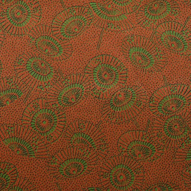 Vintage Japanese Kimono | Komon | Brown Silk Crepe | Umbrella Pattern | Unused | Petite Size S | Sustainable | ss1545b