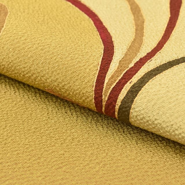 Recycled Nagoya obi (sash), pure silk, 9-inch width, ready-made, brown tones, geometric pattern, crepe fabric, taiko knot pattern, dyed obi tt0037b [Kimono, used obi, recycled, furisode, yukata, hakama, Japanese clothing, vintage clothing] [Used] 