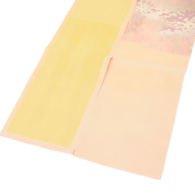 Recycled Nagoya obi (summer obi), pure silk, 9-inch width, ready-made, pinkish color, botanical pattern, ro weave, taiko pattern, silver thread, tt0533b [Kimono, used obi, recycled, furisode, yukata, hakama, Japanese clothing, vintage clothing] [Used] 
