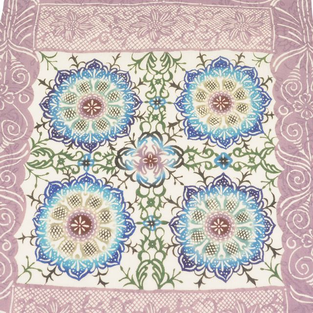 Recycled Nagoya obi (sash), pure silk, 9-inch width, excellent condition, unused, ready-made, purple, floral pattern, taiko knot design, dyed obi (tt0541b) [Kimono, Used, Obi, Recycled, Furisode, Yukata, Hakama, Japanese clothing, Vintage] [Used] 