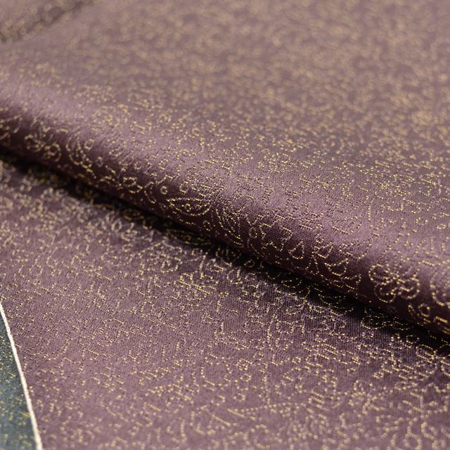 Vintage Japanese Kimono | Tsukesage | Purple Silk | Polka Dot | Artist Signed | Unused | Tango Chirimen | Size L | Sustainable | tt0770b