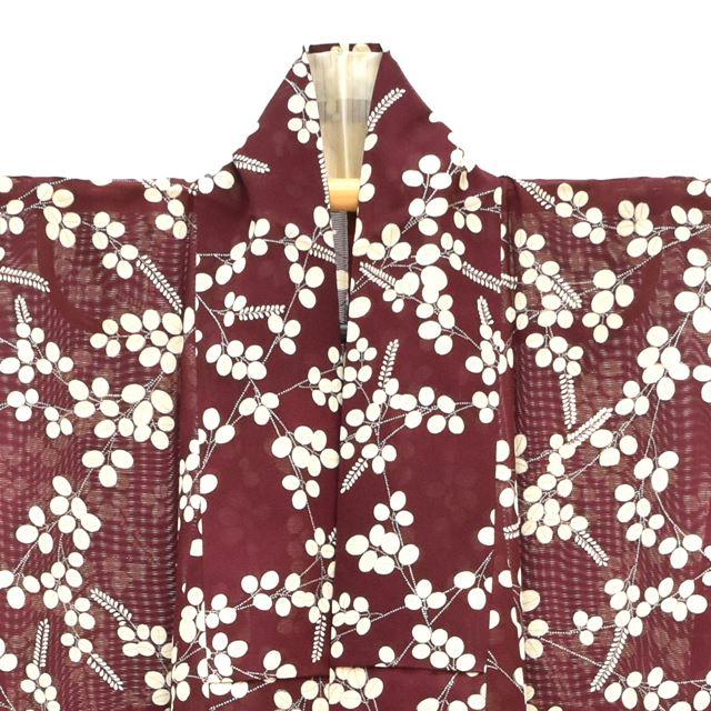 Vintage Japanese Kimono | Summer Komon | Purple Silk | Hagi Pattern | Ro Open Weave | Unused | Size M | Sustainable | tt0840b