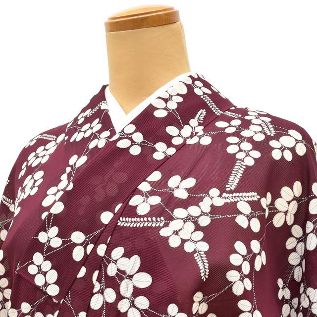 Vintage Japanese Kimono | Summer Komon | Purple Silk | Hagi Pattern | Ro Open Weave | Unused | Size M | Sustainable | tt0840b