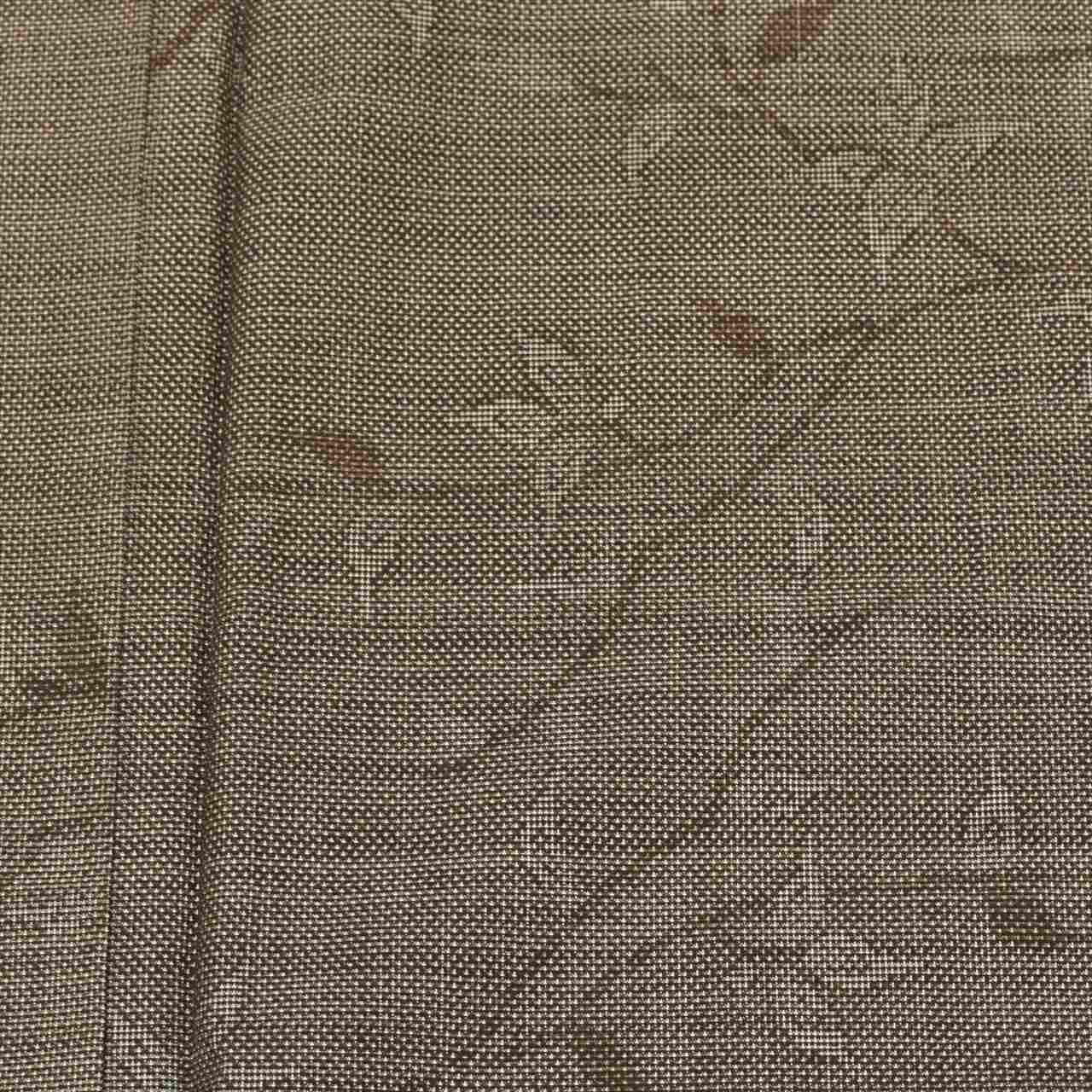 Vintage Japanese Kimono | Oshima Tsumugi | Brown Silk | Botanical | Mud-dyed | 7-thread | Unused | Size M | Sustainable | tt0868b