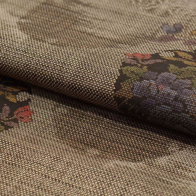 Vintage Japanese Kimono | Oshima Tsumugi | Brown Silk | Snow Ring | Mud-dyed | 9-thread | Size M | Sustainable | tt0878b