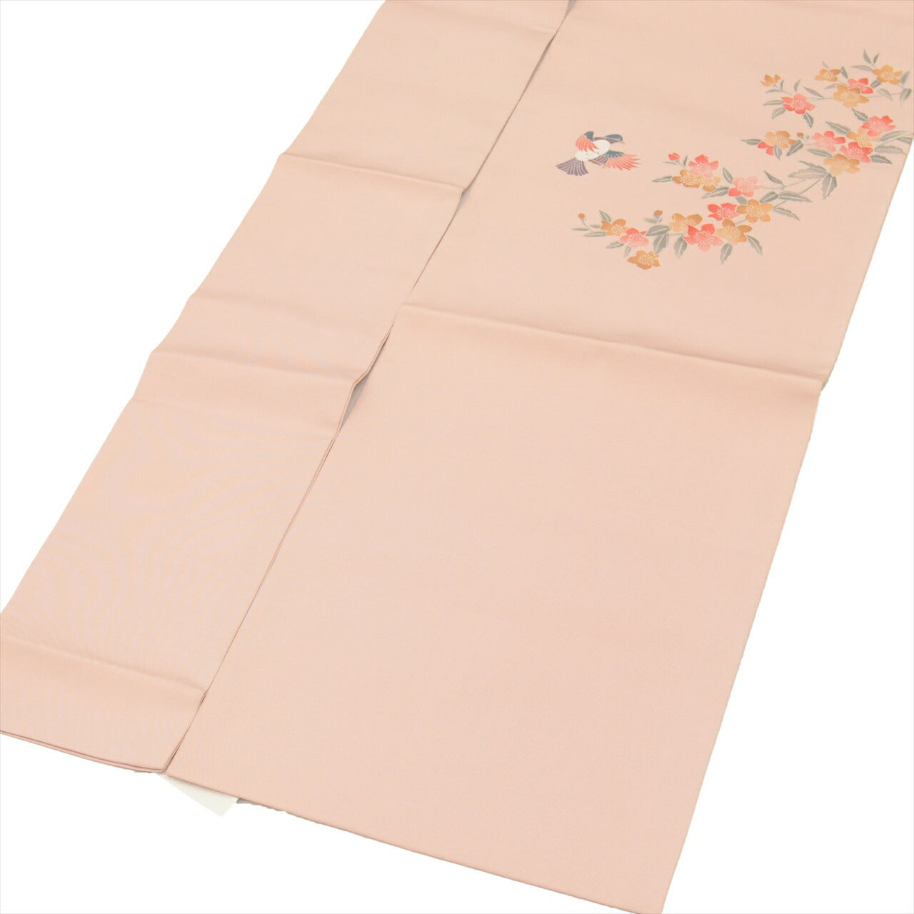 Vintage Japanese Obi | Nagoya Obi | Purple Synthetic | Floral Bird Pattern | Nine-sun | Otaiko | Sustainable | tt1051b