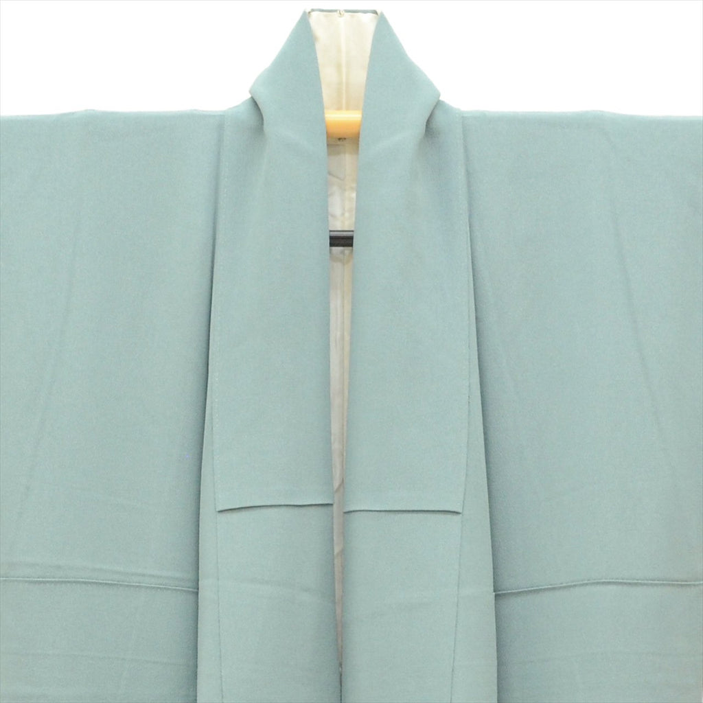 Vintage Japanese Kimono | Tsukesage | Green Silk | Reed Grass Rabbit | Matsuo Kouryu Artist | One Crest | Size L | Sustainable | tt1057b