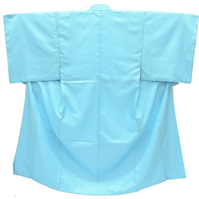 Vintage Japanese Hakama | Men's Montsuki Hakama Full Set | Blue Synthetic | Three Crests | Men's Size L | Sustainable | tt1078b