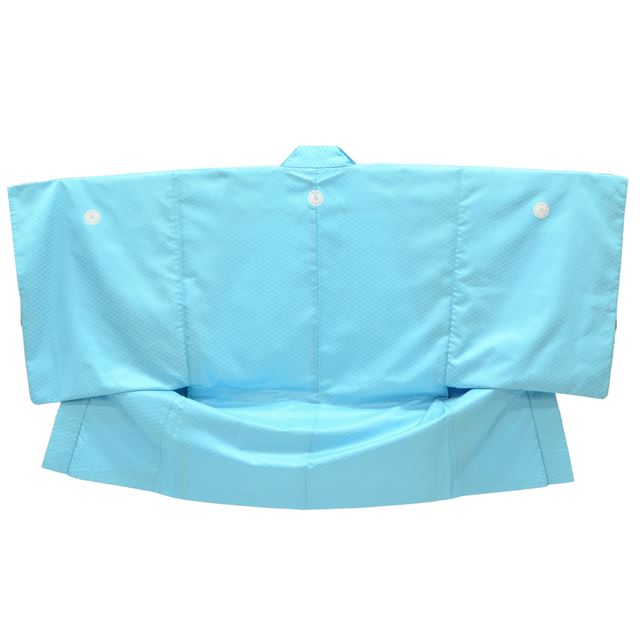 Vintage Japanese Hakama | Men's Montsuki Hakama Full Set | Blue Synthetic | Three Crests | Men's Size L | Sustainable | tt1078b