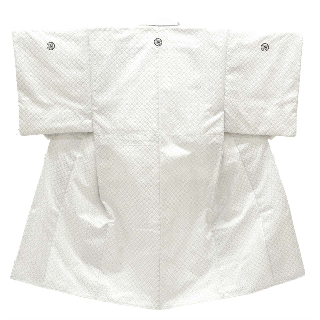 Vintage Japanese Hakama | Men's Montsuki Hakama Full Set | White Synthetic | Five Crests | Small Size SS | Sustainable | tt1101b