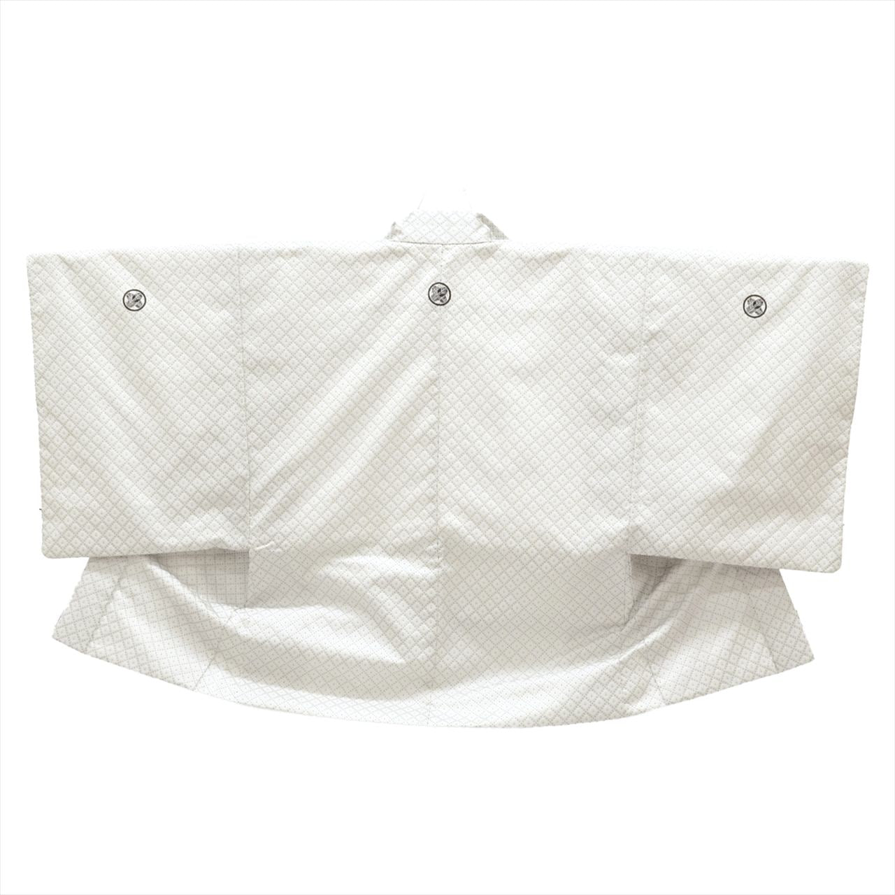 Vintage Japanese Hakama | Men's Montsuki Hakama Full Set | White Synthetic | Five Crests | Small Size SS | Sustainable | tt1101b