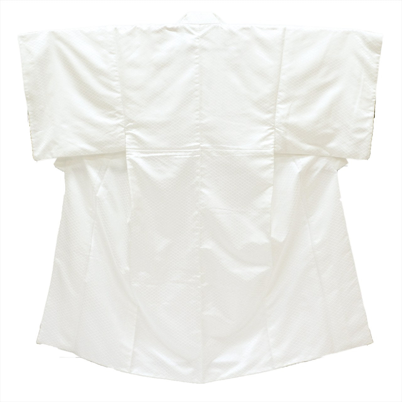 Vintage Japanese Hakama | Men's Montsuki Hakama Full Set | White Synthetic | Five Crests | Men's Size L | Sustainable | tt1112b