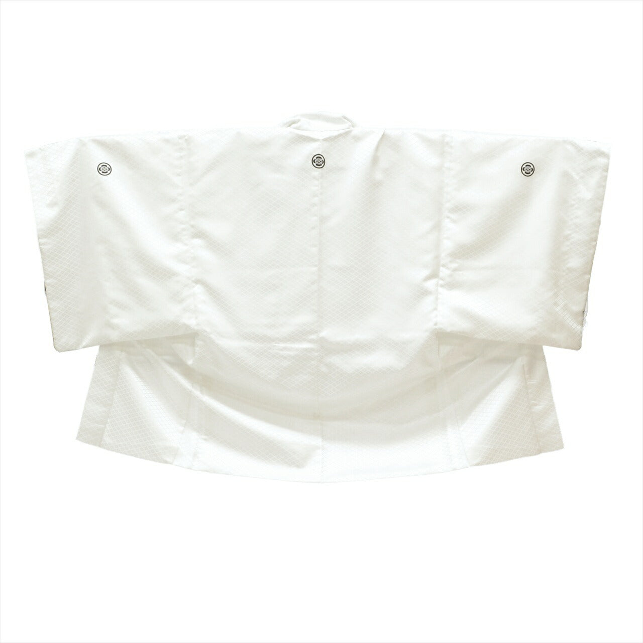 Vintage Japanese Hakama | Men's Montsuki Hakama Full Set | White Synthetic | Five Crests | Men's Size L | Sustainable | tt1112b
