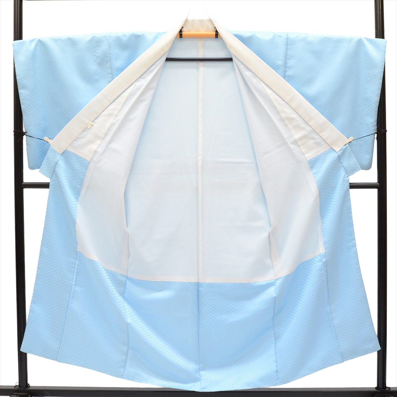 Vintage Japanese Hakama | Men's Montsuki Hakama Full Set | Blue Synthetic | Five Crests | Men's Size M | Sustainable | tt1131b