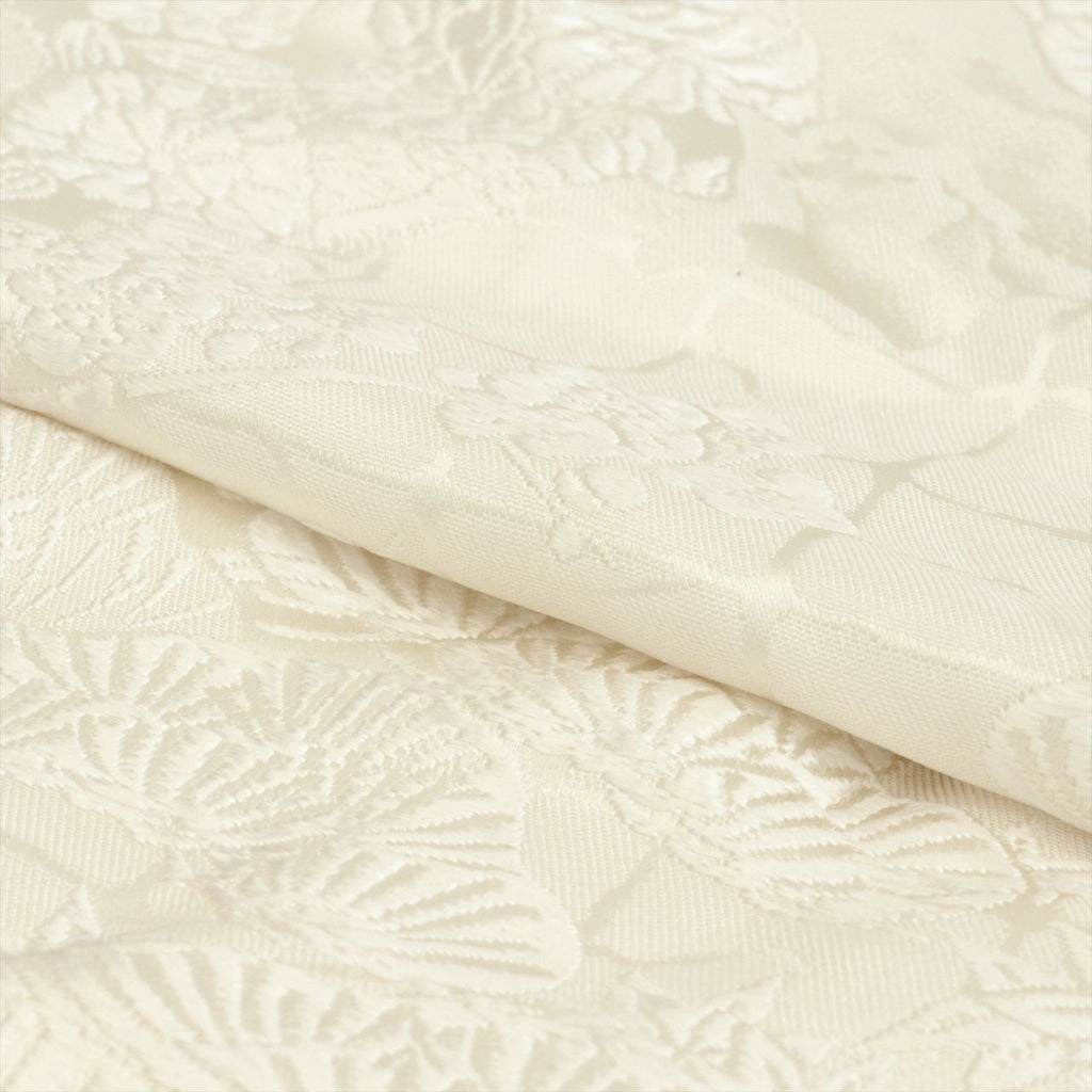 Vintage Japanese Kimono | Shiromuku | Cream Silk | Crane Goshoguruma Kara-ori | Bridal | Size L | Sustainable | tt1179b
