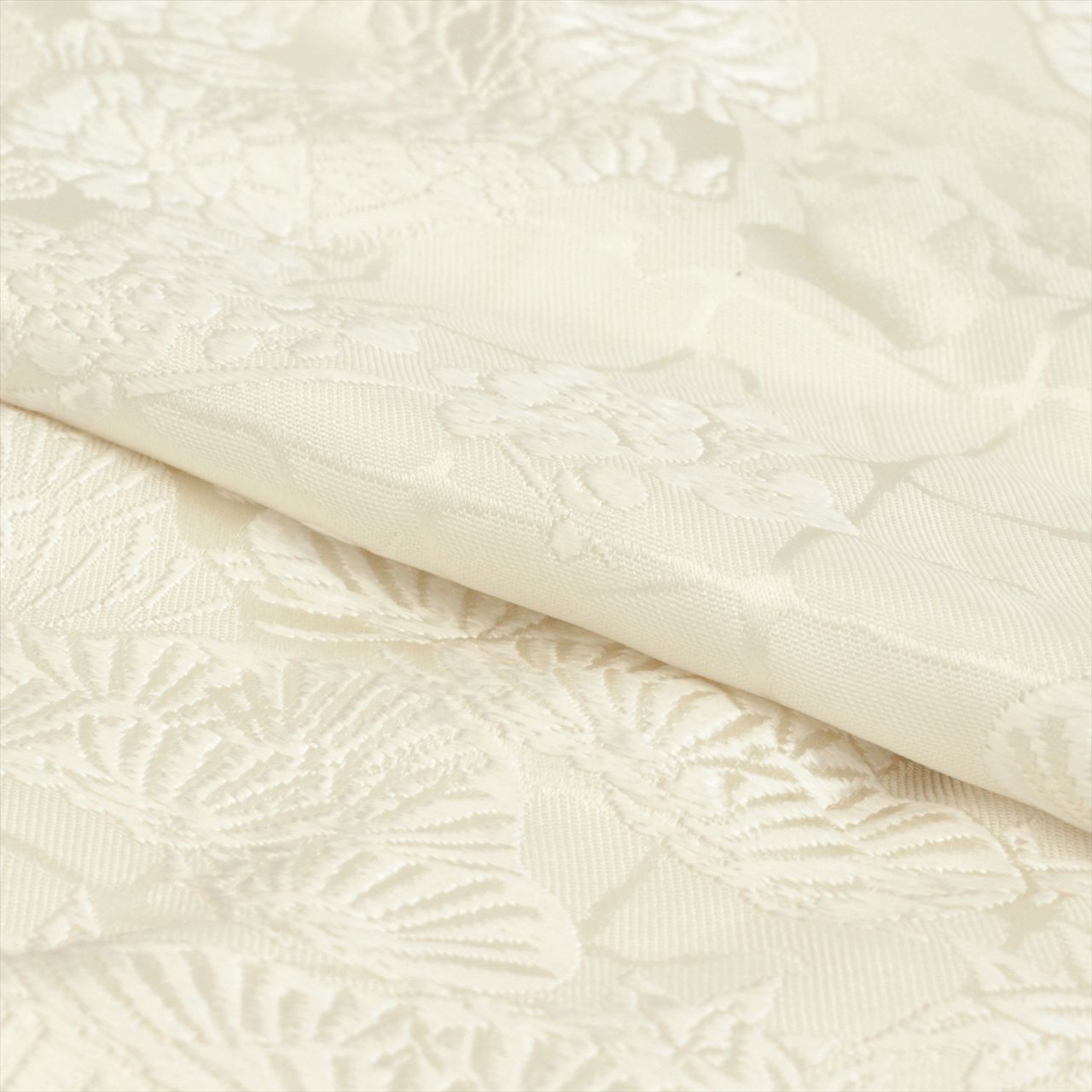 Vintage Japanese Kimono | Shiromuku | Cream Silk | Crane Goshoguruma Kara-ori | Bridal | Size L | Sustainable | tt1179b