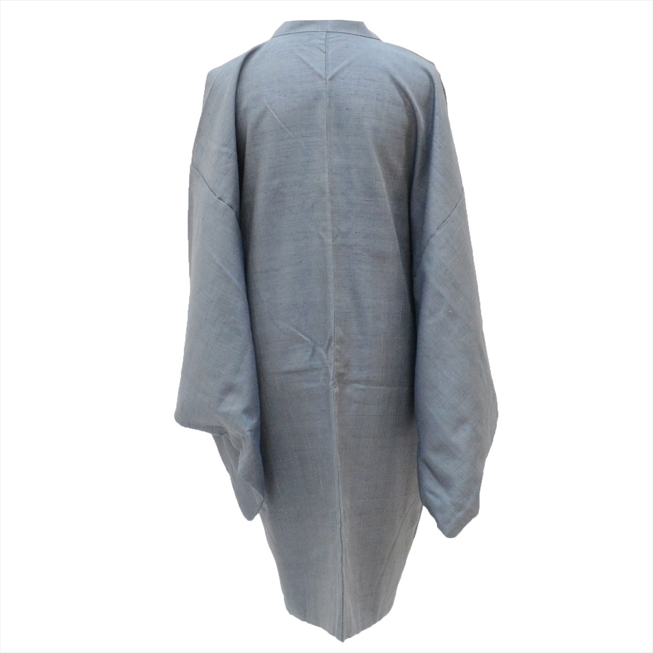 [Used] Long Haori (Kimono Jacket), Pure Silk, Length 97cm, Sleeve Length 73.2cm, Grayish Color, Tsumugi Fabric, Men's, tt1348b [Japanese Clothing, Casual Kimono, Outlet, Retro, Antique, Affordable, Stylish, Everyday Wear, Lessons, Outlet, Kimono] 