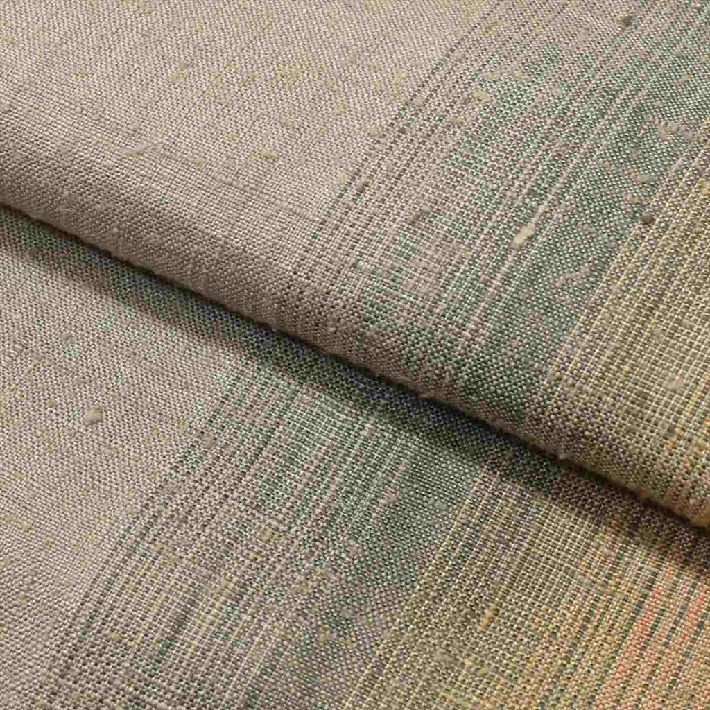 [Used] Yuki Tsumugi Kimono, Pure Silk, Recycled, Length 157cm (M), Sleeve Length 65.5cm, Ready-made, Gray, Striped Pattern [Tsumugi, Tsumugi Kimono, Recycled Tsumugi, Pure Silk, Lined, Tsumugi, Reuse, Vintage, Outlet, Free Shipping] tt1550b 