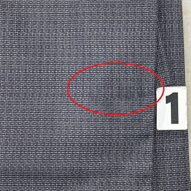 [Used] Oshima Tsumugi Set, Length 143cm, Size L, Sleeve Length 68.5cm, Men's, Authentic Amami Oshima Tsumugi, Handwoven Kimono and Haori Set, Pure Silk, Ready-made, Unused, Purple Stripe Pattern, with Haori Cord and Certificate of Authenticity, tt1626b 