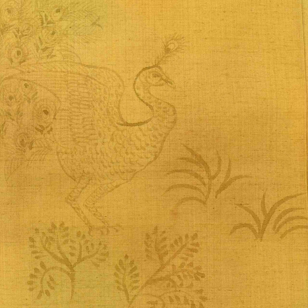 [Used] Yuki Tsumugi Silk Kimono, Recycled, Length 156.5cm (61.6in) (M), Sleeve Length 63.3cm (24.9in), Ready-made, Brown, Peacock Pattern [Tsumugi, Tsumugi Kimono, Recycled Tsumugi, Pure Silk, Lined, Tsumugi, Reuse, Vintage, Outlet, Free Shipping] tt2209b 
