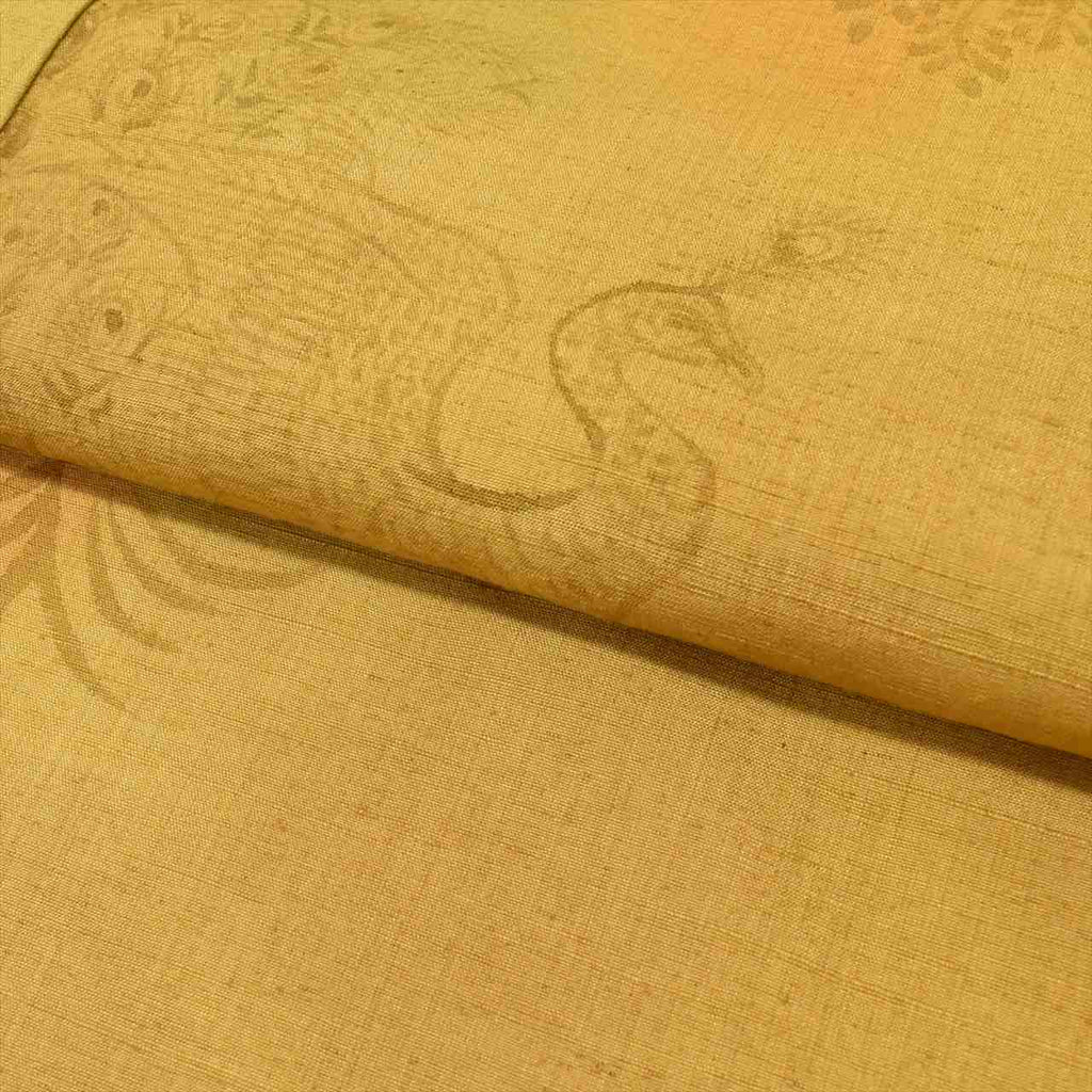 [Used] Yuki Tsumugi Silk Kimono, Recycled, Length 156.5cm (61.6in) (M), Sleeve Length 63.3cm (24.9in), Ready-made, Brown, Peacock Pattern [Tsumugi, Tsumugi Kimono, Recycled Tsumugi, Pure Silk, Lined, Tsumugi, Reuse, Vintage, Outlet, Free Shipping] tt2209b 